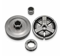Lot de 4 roulements à aiguilles pour roue de tambour d'embrayage et sabot | Convient pour les pièces de tronçonneuse à essence 4500 5200 5800 45 cc 52 cc 58 cc