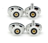 Lot de 4 roulements de porte de douche ovales - 23 mm