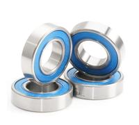 Lot de 4 roulements industriels 6901 VRS MAX - Dimensions : 12 x 24 x 6 mm - En acier chromé bleu scellé avec de la graisse - Roulement à billes 6901LLU Cart pour disque de moyeu de vélo