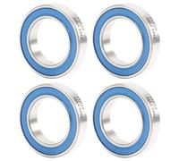 Lot de 4 roulements industriels VRS MAX 6802 - Dimensions : 15 x 24 x 5 mm - En acier chromé bleu scellé avec de la graisse - Roulement à billes complet pour moyeu Pivot