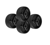 Lot de 4 roulettes 1,5 pouce en polypropylène noir, roue simple, légère, lisse, diamètre 40 mm, for meubles