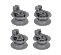 Lot de 4 roulettes à clipser pour panier supérieur de lave-vaisselle, compatibles avec Bosch 00611475, résout le bruit et les problèmes de fermeture de porte, pièces de réparation faciles à installer