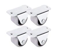 (Lot de 4) Roue en caoutchouc de 30 mm Roulettes en métal avec plaque souple non pivotante et non plastique Meubles Appliance & équipement Petits mini-roulettes (4)
