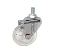 Lot de 4 roulettes de 2 pouces en PU transparent avec frein for meubles, universelles, multi-spécifications(2 Inch-screw)