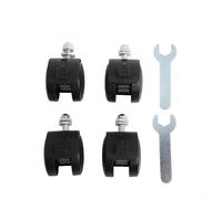 Lot de 4 roulettes de chauffage pour chauffe-huile électriques Midea et Pioneer, rouleaux omnidirectionnels en plastique noir avec filetage de 8 mm, kit de taille 40 x 30 mm avec vec frein)