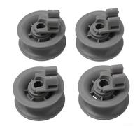 Lot de 4 roulettes de panier 611666 pour Bosch pour Siemens pour lave-vaisselle neff panier supérieur Gris résistant à la chaleur 31 x 14 mm