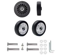 Lot de 4 roulettes de rechange pivotantes en caoutchouc pour valise, 49 mm x 14 mm, roulettes pivotantes pour chariot, kits de réparation de roulements à rouleaux