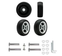 Lot de 4 roulettes de rechange pivotantes en caoutchouc pour valise, 50 mm x 17 mm, roulettes pivotantes pour chariot, kits de réparation de roulements à rouleaux