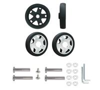 Lot de 4 roulettes de rechange pivotantes en caoutchouc pour valise, 58 mm x 13,5 mm, roulettes pivotantes pour chariot, kits de réparation de roulements à rouleaux