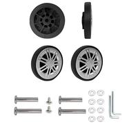 Lot de 4 roulettes de rechange pivotantes en caoutchouc pour valise, 59 mm x 12 mm, roulettes pivotantes pour chariot, kits de réparation de roulements à rouleaux