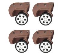 Lot de 4 roulettes de rechange robustes en caoutchouc pour valise à 360 degrés 60 x 12/55 x 12 mm, un