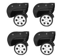 Lot de 4 roulettes de rechange robustes en caoutchouc pour valise à 360 degrés 60 x 12/55 x 12 mm, un