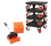 Lot de 4 roulettes de transport pour meubles - Roulettes de transport et lève-meubles - Roulettes robustes pivotantes à 360° - Pour déménagement et transport de meubles - Charge maximale : 400 kg