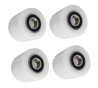 Lot de 4 roulettes en polyamide nylon 80 x 70 mm, axe 20 mm avec chariot élévateur, roulettes de chariot élévateur, roulettes de rechange pour transpalette, charge maximale : 1000 kg