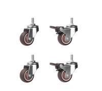 Lot de 4 roulettes for meubles, 2,5 à cm, robustes, universelles et silencieuses, pivotantes 360°, en caoutchouc, for chaises bureau ou chariots Pour Meubles Et BoîTes De Rangement(Beige,1.25inch)