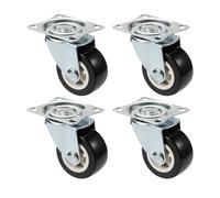 Lot de 4 roulettes pivotantes à 360 degrés for meubles, résistantes l'usure, silencieuses, 2,5 cm, 3, et(4PCS Swivel,1.0 Inch)