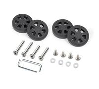 Lot de 4 roulettes pivotantes de rechange très résistantes et silencieuses pour valises, 58 noir