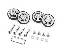 Lot de 4 roulettes pivotantes de rechange très résistantes et silencieuses pour valises, Argent 60