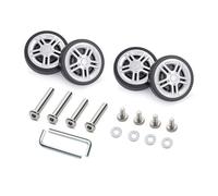 Lot de 4 roulettes pivotantes de rechange très résistantes et silencieuses pour valises, Argent 72