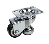 Lot de 4 roulettes pivotantes de style industriel avec rotation à 360° et limite de charge de 816,5 kg pour meubles et besoins de déplacement intensifs (5,1 cm rectangulaire)