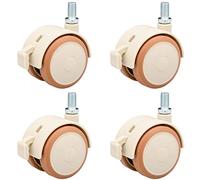 Lot de 4 roulettes pivotantes pour lits d'enfants, roulettes pour meubles en caoutchouc,double roue, roulettes silencieuses, pour meubles d'enfants, jardinières (M6)