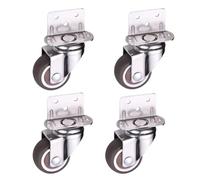Lot de 4 roulettes pivotantes silencieuses en caoutchouc souple avec frein for lit bébé(4pcs swivel wheels,1inch)