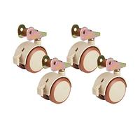 Lot de 4 roulettes pliantes for pieds lit avec frein, pivotantes verrouillables 5 cm, sans traces au sol, silencieuses for meubles, ottoman, fauteuil roulant, table basse(22mm)
