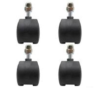 Lot de 4 roulettes pour remplacer les roues de chauffage électrique en plastique pour modèles Midea et Pioneer (sans frein)