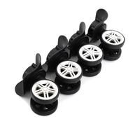 Lot de 4 roulettes valise pivotantes 12x5,5cm noir universelles Label