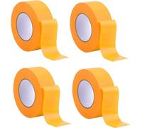 lot de 4 rubans adhésifs professionnels dorés Rouleau de 50 m x 40 mm - Ruban adhésif doré - Ruban de masquage pour peintres - Crêpe pour intérieur et extérieur - Crêpe de peintre - Ruban adhésif poly