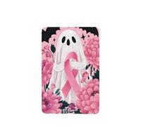 Lot de 4 rubans de sensibilisation au cancer du sein de voiture - Motif fantôme rose - Cartes parfumées à suspendre - Pour tablettes d'aromathérapie de voiture