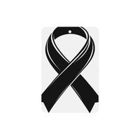Lot de 4 rubans de sensibilisation au cancer noir et blanc pour voiture, désodorisants, cartes parfumées à suspendre, cartes parfumées pour tablettes d'aromathérapie de voiture
