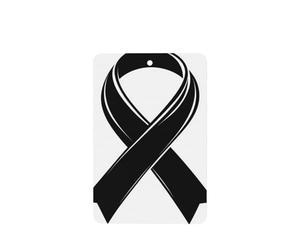 Lot de 4 rubans de sensibilisation au cancer noir et blanc pour voiture, désodorisants, cartes parfumées à suspendre, cartes parfumées pour tablettes d'aromathérapie de voiture