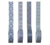 Lot de 4 Rubans Masking Tape ""House"" 5M Bleu
