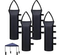 Lot de 4 Sac de Lestage pour Tonnelle,Sac Lestage épaissir,40 kg Leste pour Pied de Tonnelle,pour Auvent,Tente,Lestage Tonnelle(Oxford 800D-50 * 20cm-Noir)