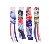 Lot de 4 Sacs à air pour Carpe - Drapeau - Drapeaux décoratifs - Décoration à Suspendre pour Jardin, Sushi, Bar, Restaurant