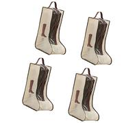 Lot de 4 sacs à chaussures multifonctionnels pour rangement étanche et transparent, Beige 1, Taille unique