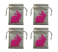 Lot de 4 sacs à cordon de serrage pour enfants, anniversaire, maternelle, fournitures de Pâques
