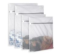 Lot de 4 sacs à linge extra larges en maille nid d'abeille 125 g/m² - Durable et réutilisable - Sac de voyage pour lingerie, vêtements, jeans, serviette de bain, chaussettes (lot de 4, 2L + 2XL)