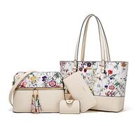 Lot de 4 sacs à main en cuir synthétique avec poignée supérieure