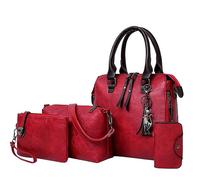 Lot de 4 sacs à main tendance pour femme - Sac à main - Sac à main - Sac à bandoulière - Anse sur le dessus - Ensemble de 4 sacs de conte de fées des frères, RD1, Taille unique