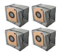 Lot de 4 sacs à poussière compatibles avec Eufy X10 Pro, Omni 3930 3933, pièces de rechange en tissu non tissé pour une collecte efficace des débris, gris, 17 x 13 x 14 cm