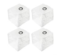 Lot de 4 sacs à poussière haute capacité de 4 l pour aspirateur robot EZVIZ RC3 Plus RE4 Plus RE5 Plus, utilisation de 90 jours avec base