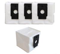 Lot de 4 sacs à poussière pour aspirateur robot Ezviz Rc3 Plus Re4 Plus Re5 Plus, sacs de rechange durables pour aspirateurs Cs-Rc3 Cs-Re4P, blanc et noir