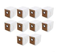 Lot de 4 sacs à poussière pour aspirateur robot Karcher RCV 5 Plus - Grande capacité de 3,5 l - Pièces de rechange en tissu non tissé - Blanc