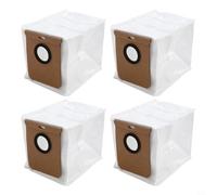 Lot de 4 sacs à poussière pour aspirateur robot Karcher RCV 5 Plus - Grande capacité de 3,5 l - Pièces de rechange en tissu non tissé - Blanc