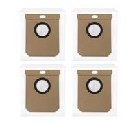 Lot de 4 sacs à poussière pour stations d'aspirateur Deerma DEM-X70/DEM-S30 avec filtre en fibre soufflée par fusion haute performance et couche de tissu non tissé pour piéger les particules fines