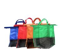 Lot de 4 Sacs à roulettes pour Chariot de Courses avec Sac Isotherme et Support pour œufs/vin 4 Sacs d'épicerie réutilisables