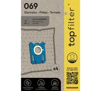 Lot de 4 sacs aspirateur Electrolux Philips et Tornado TopFilter Premium TopFilter