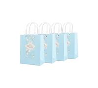 Lot de 4 Sacs cadeaux motif floral ( Bleu ) []